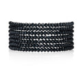 Load image into Gallery viewer, 4mm Navy Crystal Seven Wrap Bracelet and Necklace
