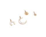 Yellow Gold Diamond Mini Scalloped Charm