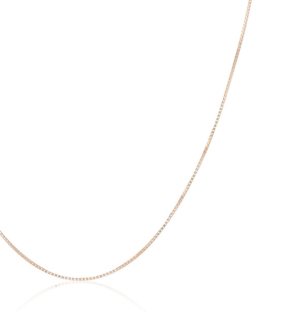 14 Karat Rose Gold 22" Adjustable Fancy Box Chain
