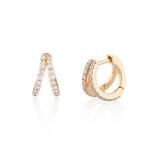 Yellow Gold and Diamond Split Huggie