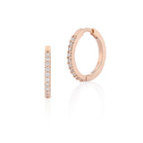 Medium Gold Diamond Huggie 15mm