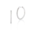 Load image into Gallery viewer, Small Gold Diamond Hoop Earring 18mm
