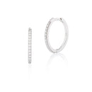 Round Jumbo 18mm Diamond Hoops