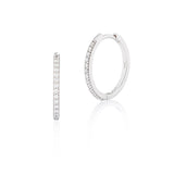 Small Gold Diamond Hoop Earring 18mm