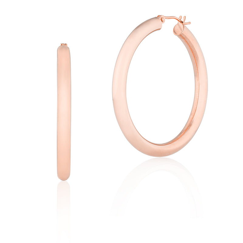 Earrings | Adorne Medium Essential Hoop Earring Rose – Orange Sherbet  Boutique