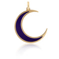 Load image into Gallery viewer, Yellow Gold and Lapis Moon Pendant
