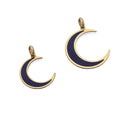 Load image into Gallery viewer, Yellow Gold and Lapis Moon Pendant
