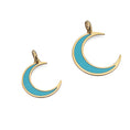 Load image into Gallery viewer, turquoise-moon-charm
