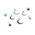 Load image into Gallery viewer, Yellow Gold and Turquoise Small Star Charm
