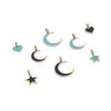 Yellow Gold and Turquoise Small Star Charm
