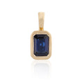 Load image into Gallery viewer, Yellow Gold and Bezel Set Sapphire Charm
