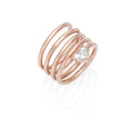 Load image into Gallery viewer, Rose Gold Heart Diamond Spiral Ring .78cts
