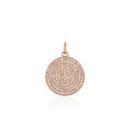 Load image into Gallery viewer, Medium Rose Gold and Diamond Disk Pendant
