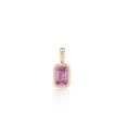 Load image into Gallery viewer, Yellow Gold and Bezel Set Pink Sapphire Charm
