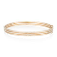 Load image into Gallery viewer, 14 Karat Yellow Gold Three Band Stacked Cuff Bracelet
