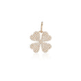 Load image into Gallery viewer, Yellow Gold and Diamond Clover Charm
