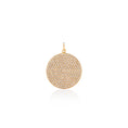 Load image into Gallery viewer, Large Yellow Gold and Diamond Disk Pendant
