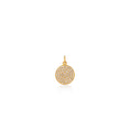 Load image into Gallery viewer, Small Yellow Gold and Diamond Disk Pendant
