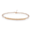 Load image into Gallery viewer, 2mm Champagne Quartz and Yellow Gold Diamond Bar Bracelet
