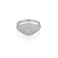 Load image into Gallery viewer, 14 Karat White Gold and Diamond Signet Ring
