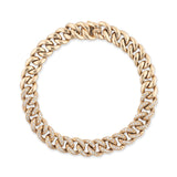 14 Karat Gold Curb Link Diamond Bracelet