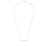Yellow Gold Pave Diamond Bar Pendant