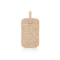 Load image into Gallery viewer, Yellow Gold and Diamond Medium Dog Tag Charm
