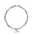 Load image into Gallery viewer, 4mm Gray Rainbow Crystal and Silver Mountain Charm Bracelet
