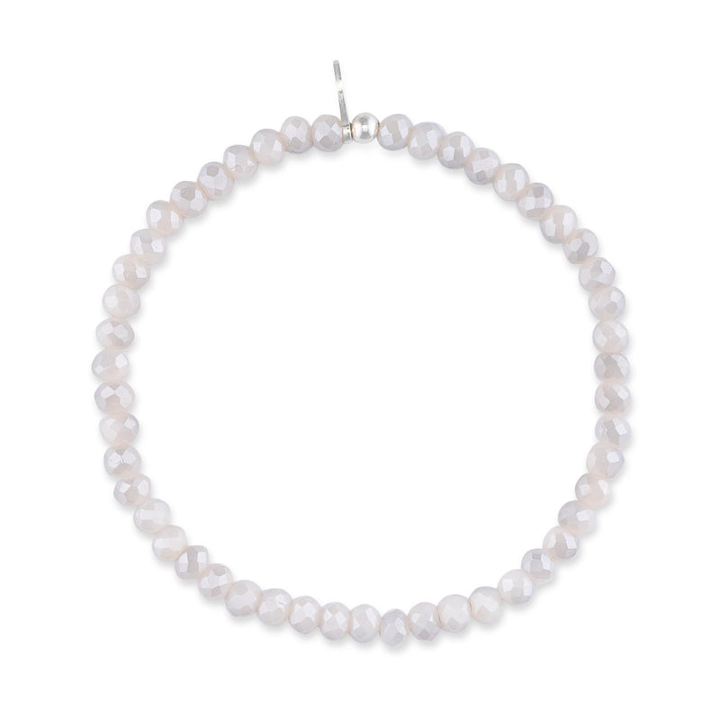 4mm Pale Taupe Crystal Bracelet