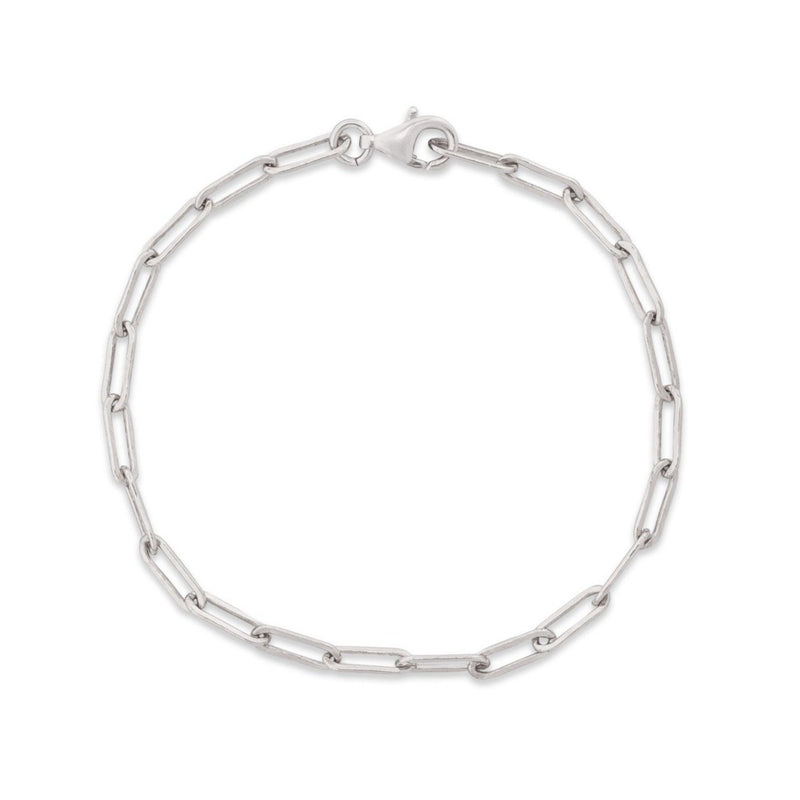 Sterling Silver Itsy Paperclip Chain Bracelet