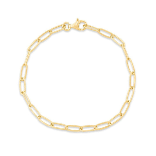Yellow Gold Filled Itsy Paperclip Chain Bracelet