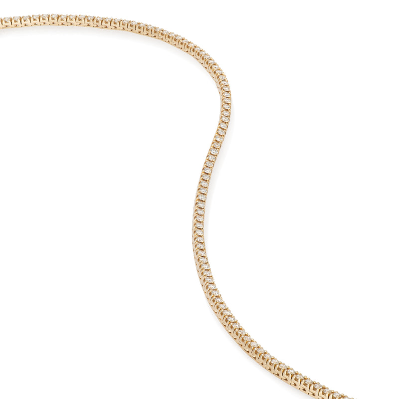 All The Way Yellow Gold 1.65cts Diamond 16.00" Tennis Choker Necklace