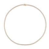 All The Way Yellow Gold 2.75cts Diamond 15.50" Tennis Choker Necklace