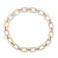 Load image into Gallery viewer, 14 Karat White and Yellow Two Tone Gold Diamond Link Bracelet
