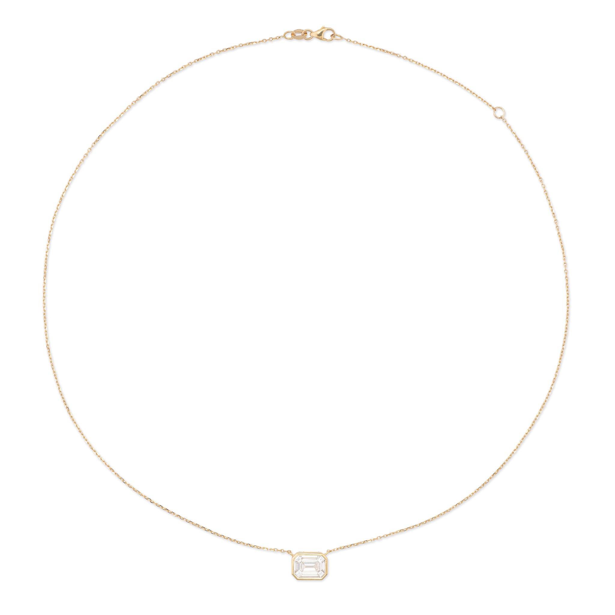 18 Karat Gold Mosaic Diamond Curb Chain Necklace