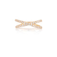 Load image into Gallery viewer, 14 Karat Yellow Gold and Diamond Criss Cross Ring
