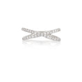 Load image into Gallery viewer, 14 Karat White Gold and Diamond Criss Cross Ring
