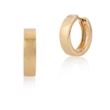 Yellow Gold Thick 16mm Hinge Hoop Earrings