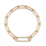 Gold Filled Paperclip Large Clasp Bracelet