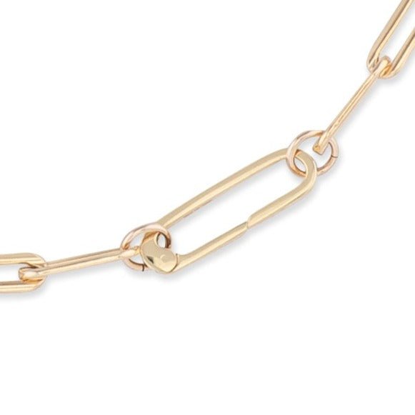 Gold Filled Chain Large Clasp Necklace