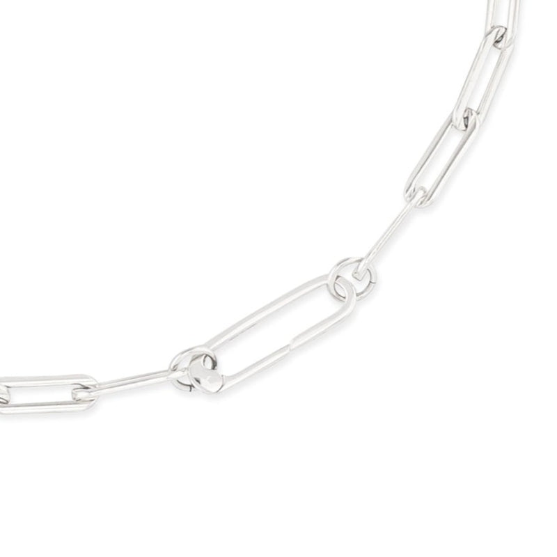 Sterling Silver Chain Large Clasp Necklace