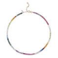 Load image into Gallery viewer, 4mm Mutli-Color Natural Sapphire Beaded Necklace
