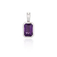 Load image into Gallery viewer, White Gold and Bezel Set Amethyst Charm
