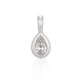 Load image into Gallery viewer, White Gold and Bezel Set Pear Diamond Charm
