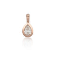 Load image into Gallery viewer, Rose Gold and Bezel Set Pear Diamond Charm
