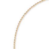 14 Karat Solid Gold 1.5mm Rope Chain Necklace
