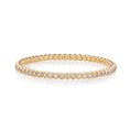 Load image into Gallery viewer, Yellow Gold and Diamond Bezel Set Stretch Tennis Bracelet 3.65cts
