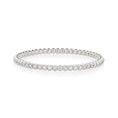 Load image into Gallery viewer, White Gold and Diamond Bezel Set Stretch Tennis Bracelet 3.65cts
