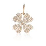 Yellow Gold and Diamond Clover Charm