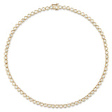 14 Yellow Gold and Diamond 10.25cts Bezel Tennis Necklace